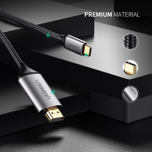 Kabel USB-C do HDMI UGREEN 4K UHD 1.5m MM142 (czarny)