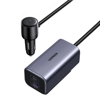 Автомобільний зарядний пристрій Ugreen EC706, USB + 2x USB-C, 150 Вт