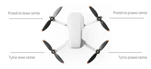 Front left arm with motor for DJI Mini 2