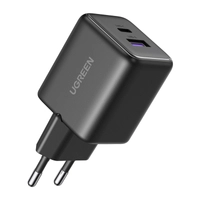 Мережевий зарядний пристрій Ugreen X516 USB + USB-C, GaN, 30 Вт (чорний)