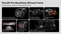 Рама для BetaFPV Pavo20 Pro з кріпленням HD VTX (сіра прозора)