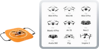 SmallRig 5936 Foldable Landing Platform for Drones (Orange) 