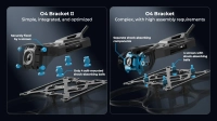 O4 BetaFPV camera mounting bracket (gray-transparent)