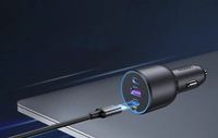 Автомобільний зарядний пристрій Ugreen EC705 2x USB-C + USB, 130 Вт (чорний)