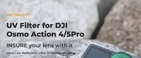 Filtr UV marki K&F Concept do kamery DJI Osmo Action 4 / 5 Pro