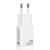 EverActive GaN SUPER SLIM SC-385Q power charger with two USB-C PD 30W slots