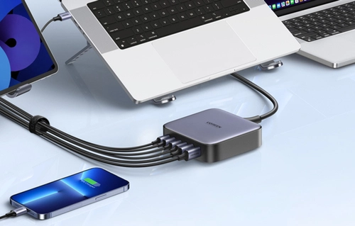Мережевий зарядний пристрій UGREEN CD271 2xUSB-A, 4xUSB-C, GaN, 200W (чорний)