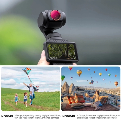 Zestaw 4 filtrów ND/PL K&F Concept do kamery DJI Osmo Pocket 3 / 4