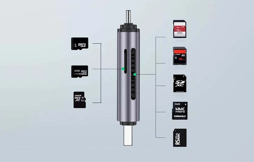 SD + microSD USB + USB-C card reader UGREEN CM304 (black)