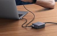 Настінний зарядний пристрій UGREEN CD327 Nexode, 2x USB-C, 2x USB-A, GaN, 65W (сірий)