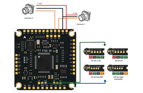 Комплект FC + ESC Pilotix F722 V2 Bettle 3060 AM32 60 А (stack)