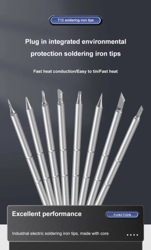 SEQURE T12 soldering iron tips suitable for MSS12|SI012|SI012 Pro|SI012 Pro Max T12-BC2
