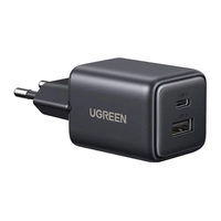 Мережевий зарядний пристрій Ugreen X514 USB + USB-C, GaN, 20 Вт (чорний)