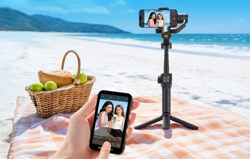 Gimbal AOCHUAN S3 z dodatkowym ekranem (czarny)