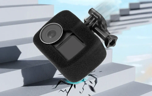 Osłona przeciwwietrzna Puluz DJI Osmo Action 3/4/5 Pro (czarna)
