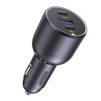 Автомобільний зарядний пристрій Ugreen EC705 2x USB-C + USB, 130 Вт (чорний)
