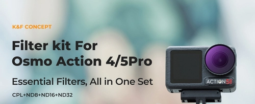 Комплект з 4 фільтрів ND+CPL K&F Concept для камери DJI Osmo Action 4 / 5 Pro