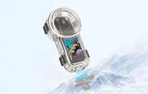 Wodoodporna obudowa Puluz 60 m z szybkozłączką do Insta360 X5 (przezroczysta)