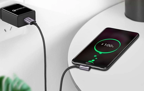 Kabel USB do USB-C kątowy UGREEN US284 3A Quick Charge 3.0 3m (czarny)