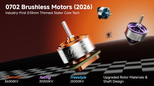 Безколекторні мотори BetaFPV 0702 30000KV (2026), 4 шт. | серія Air65 II Racing
