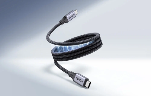 Ugreen L520 USB-C to USB-C magnetic cable, 100W PD, 1m (gray)