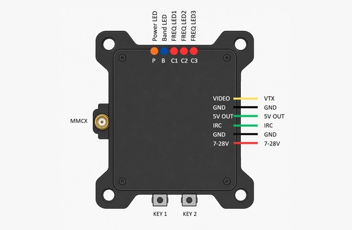 Nadajnik wideo VTX Pilotix R1600 5,8 GHz 1,6 W
