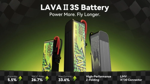 BetaFPV LAVA Series II 3S 680mAh 95C LiPo Battery - 1 pc