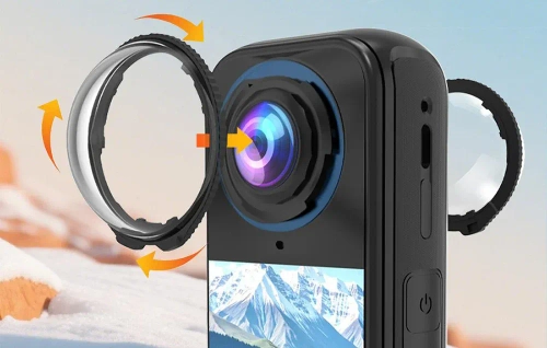 Osłona ochronna obiektywu Puluz dla dla Insta360 X4 Air (Szkło hartowane)