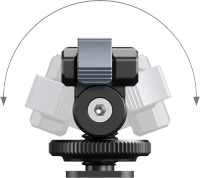 Quick mount bracket for DJI Osmo Action 5 Pro / 4 / 3 with SmallRig 5436 cold shoe adapter