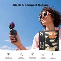 Set of 16 Black Mist 1/4+Black Mist 1/8+CPL+LPR+UV+ND/PL+ND Concept filters for the DJI Osmo Pocket 4P camera