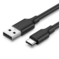 Нікельований кабель USB-C UGREEN 0,5 м чорний