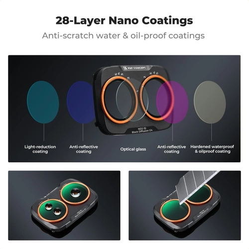 K&F; Concept 2-in-1 ND2-32 + Black Mist 1/4 Filter for the DJInd Osmo Pocket 4P