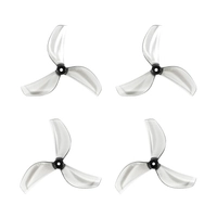 Gemfan 45mm 3-Blade Propellers (1.5mm shaft, 4 pcs.) - Gray