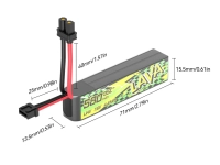 Акумулятор BetaFPV LAVA Series II 2S 680mAh 95C - 1 шт.