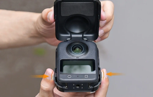 Plastikowe etui ochronne - półotwarte Sunnylife do DJI Osmo 360 (czarne)