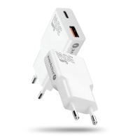 Мережевий зарядний пристрій everActive GN SUPER SLIM SC-380Q з USB QC3.0 та роз'ємом USB-C PD 30 Вт