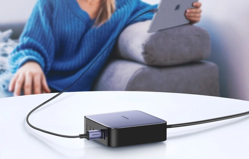 Мережевий зарядний пристрій UGREEN CD271 2xUSB-A, 4xUSB-C, GaN, 200W (чорний)