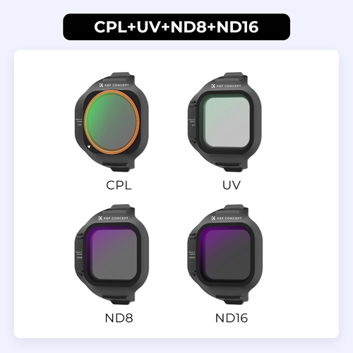 K&F Concept set of 4 CPL+UV+ND filters for drone DJI Mini 5 Pro