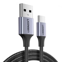 Кабель USB до USB-C QC3.0 UGREEN US288 3м з алюмінієвим штекером (чорний)