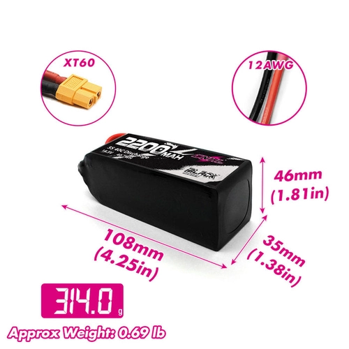 Akumulator CNHL 2200mAh 18.5V 5S 40C (Black) XT60