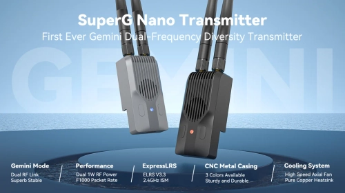 Передавач BetaFPV SuperG Nano (сірий)