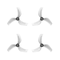 Śmigła Gemfan D90S 3-łopatkowe (wał 1,5 mm) szare przezroczyste
