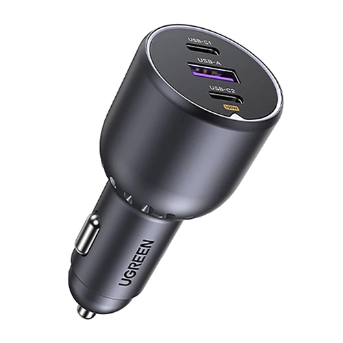 Автомобільний зарядний пристрій UGREEN EC705, USB + 2x USB-C, 130 Вт + кабель 1 м 5 А