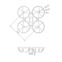 Rama BetaFPV Meteor65 Pro (szara)