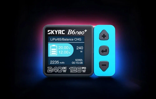 Розумний зарядний пристрій SkyRC B6neo+ (синій/червоний)