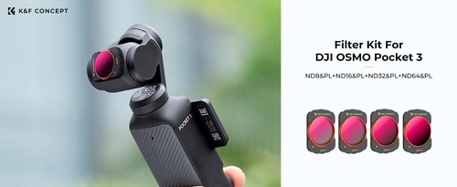 K&F Concept 4-Pack ND/PL Filter Set for DJI Osmo Pocket 3 Camera