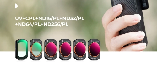 Набір з 6 фільтрів UV+CPL+ND/PL K&F Concept для камери DJI Osmo Pocket 3