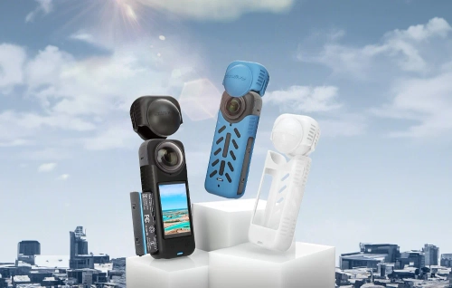 Силіконовий чохол + кришка об'єктива Sunnylife для Insta360 X4 (білий)