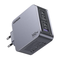 Настінний зарядний пристрій Ugreen Nexode Pro 160 Вт, GaN, USB + 3x USB-C (сірий)
