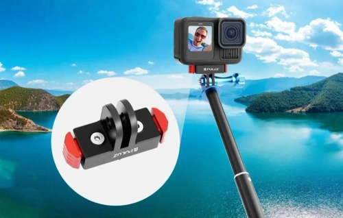 Mocowanie magnetyczne Puluz do GoPro HERO13 Black (czarno-czerwone)